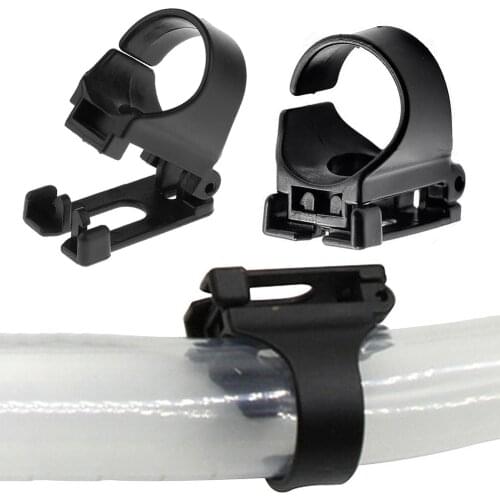 1 pair of diving universal plastic clip snorkel holder tube holder black durable lightweight portable swimming accessory #W