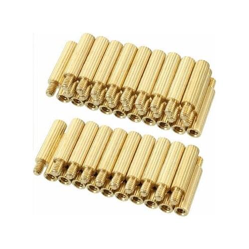100pcs M2 11+3mm Brass Round Straight PCB Pillar Female Thread Standoff Spacer
