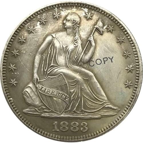 1882 United States Morgan 1 One Dollar Cupronickel Plated Silver Collectibles Copy Coin