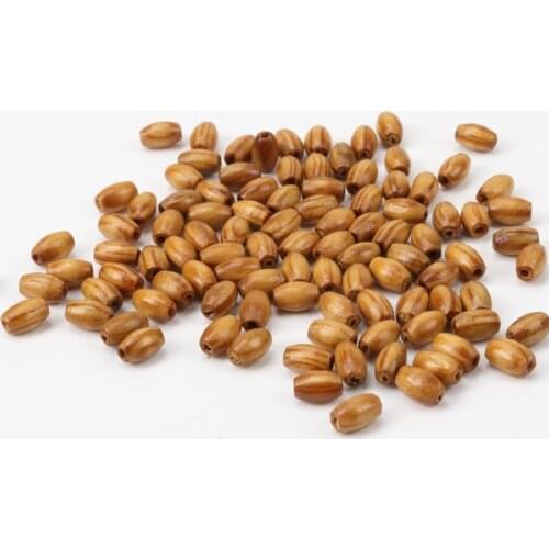 Brown colors Natural Pine Oval Wooden Round Ball Spacer Beads for Jewelry Making Diy 6x9mm 200Pcs New