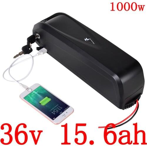 36V 500W 1000W battery pack 36V 15AH electric bike battery 36V 10AH 13AH 15AH 18AH Lithium battery with 5V USB port free duty