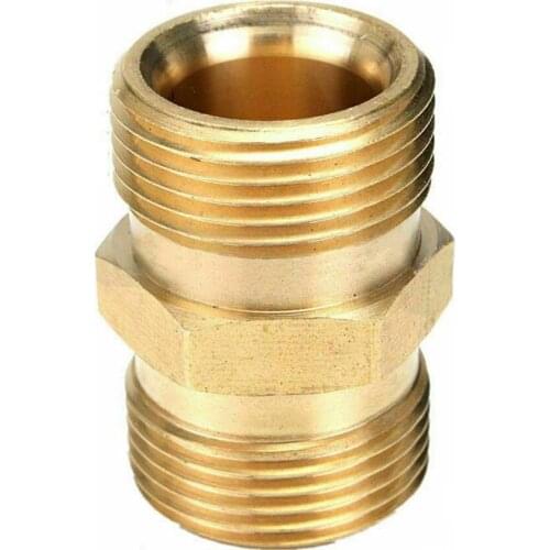 1pc M22/15mm Adaptor Brass Mm To Male Adaptor Power Pressure Washer Pump Hose Outlet For Karcher