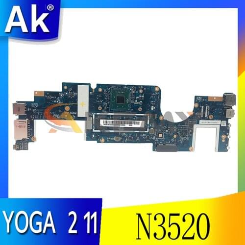 Akemy For Lenovo YOGA 2 11 Laptop PC Motherboard NM-A211 Motherboard CPU. N3520 four-core Processor 4G Memory 100% Test OK