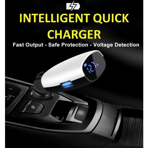 Dual USB Car Charger 5V MAX 3.1A Car Voltage Diagnostic LED Screen Auto Cigarette Lighter Charger For Mobile Phone 12V 24V
