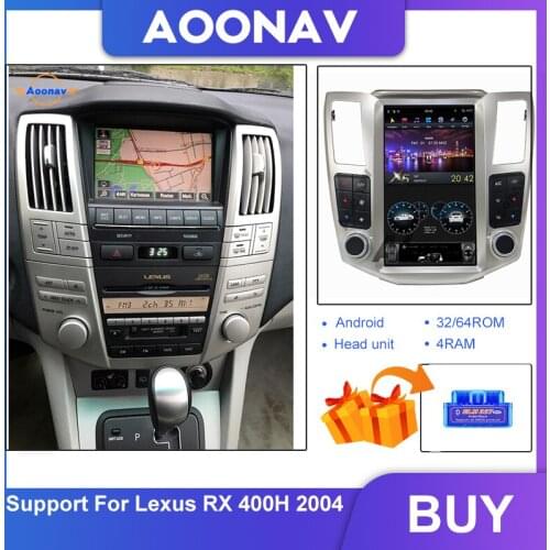 Car vertical screen stereo 2 din android radio multimedia player For Lexus 400H 2004 car auto stereo GPS navigation head unit