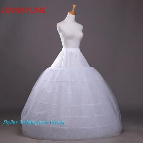 Free Shipping Cheap 6 Hoop Bridal Gown Dress Wedding Petticoat Elegant Underskirt Crinoline
