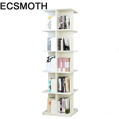 Kid Bookshelf Dekoration Libreria Estanteria Ladder Wood Rotate Rotatable Librero Home Furniture Modern Bookcase Book Shelf Case