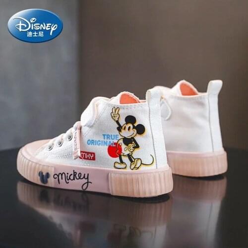 Disney childrens shoes cartoon Mickey mouse boy casual shoes spring and autumn new girls canvas shoes