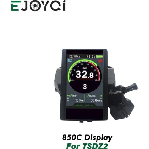 Ejoyqi Tongsheng TSDZ 2 Mid Drive Motor LCD Display 850C Colour Screen Display for Electric E Bike Bicycle Conversion Kit