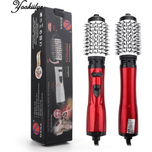 Electric Hot Hair Comb Hair Blow Dryer Volumizer Rotating Roller Brush Salon Hot Air Paddle Styler Straightener Curler Comb
