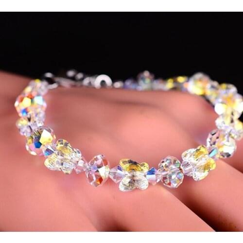 Geometric Polygon Beads Butterfly Crystal Bracelet Tennis Bracelet Feminine Accessories