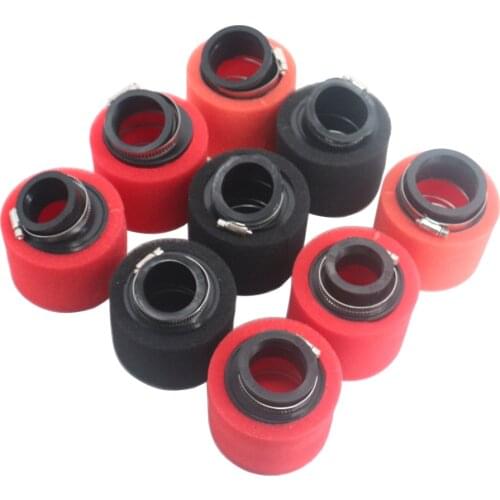 Black and Red Foam Air Filter 35mm 38mm 42mm 45mm 48mm 50mm Sponge Cleaner Moped Scooter Dirt Pit Bike Motorcycle