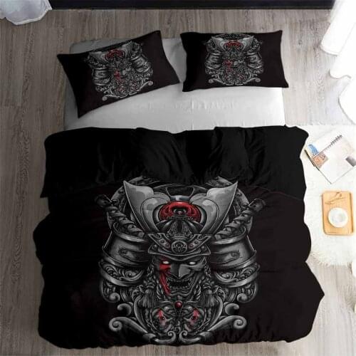 HELENGILI 3D Bedding Set Japanese samurai armor Print Duvet cover set bedclothes with pillowcase bed set home Textiles