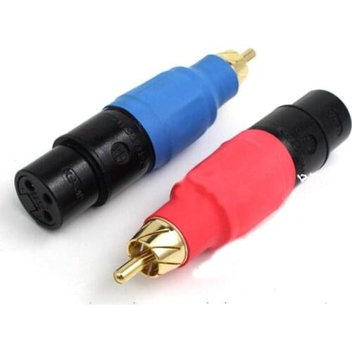 Hi-end 4x Neutrik XLR Plug to RCA plug XLR Male And Female Pair RCA male Balanced Audio Converter