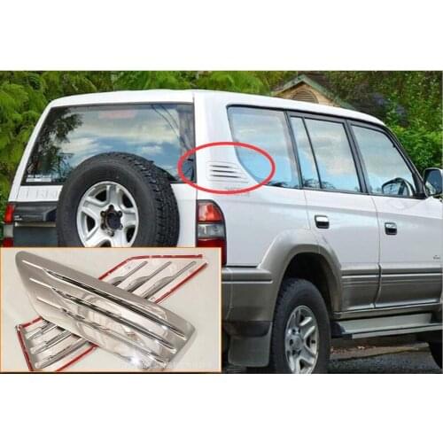 Chrome side wind cover For Toyota Land cruiser Prado fj90 3400 Spoiler SUV ABS Car Styling accessories For Prado 90