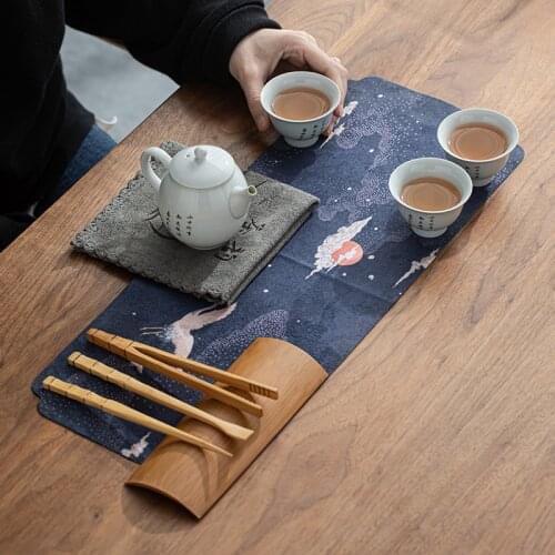 Chinese Style Water Absorbing Strong Tea Towel Char Accessories Explosion Models Set Tea Ceremony Six Gentlemen