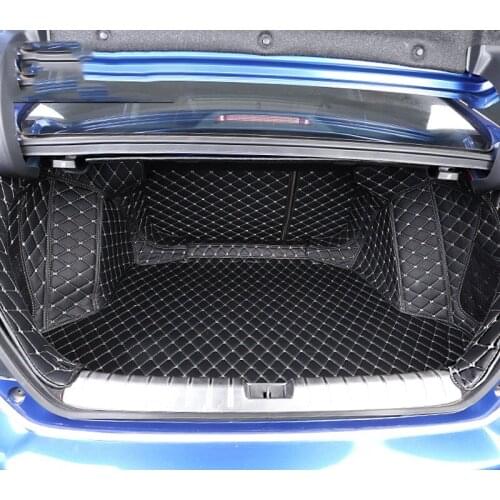 Full package leather car trunk mats for Honda Civic 2016-2017 car floor rear cargo liner mats 5pcs set car accessories