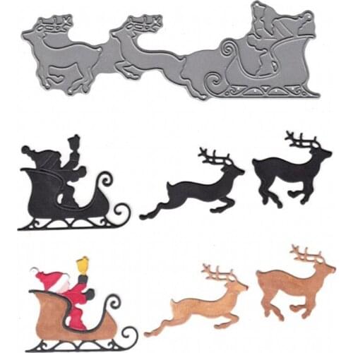 Moose And Santa Claus Metal Cutting Dies Stencil For DIY Scrapbooking Decorative Embossing Suit Paper Cards Die Cutting Template