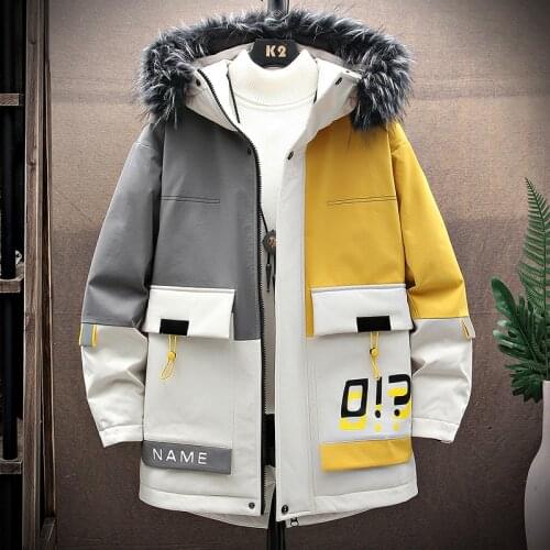 2020 New Winter Mens Parka Thickened Cotton Padded Hooded Jacket With Fur Collar Overcomes Warm Streetwear Coat Windbreaker