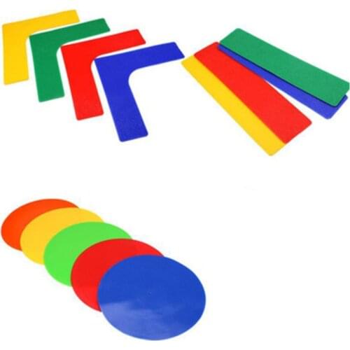 13 Pcs Anti-skid Tennis Ground Court Marker Line PVC Sticker Logo Basketball Football Badminton Court Line Ground Signal Label
