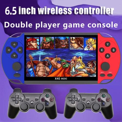 CZT new 7-inch double player wireless retro game console built-in 9800 game for arcade/cps/neogeo/gbc/snes/fc/md mp3/4 e-book