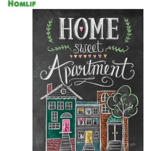 New Year Full Square&round Drill 5D DIY Diamond Painting home Sweet Home Cross Stitch Mosaic Rhinestone Decor Gift