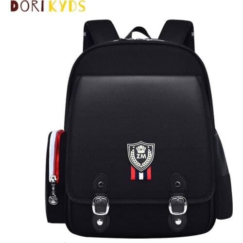 DORIKYDS New School Bag Waterproof Children Boys Girls Orthopedic school Backpacks England kids schoolbags kids PU Mochila