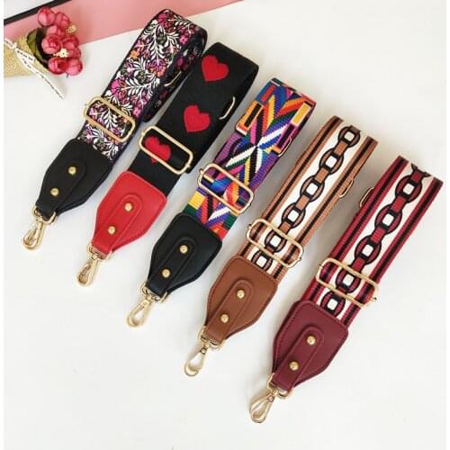 HJKL Colored Belt Bags strap Accessories for Women Rainbow Adjustable Shoulder Hanger Handbag Straps Decorative Handle bag Strap