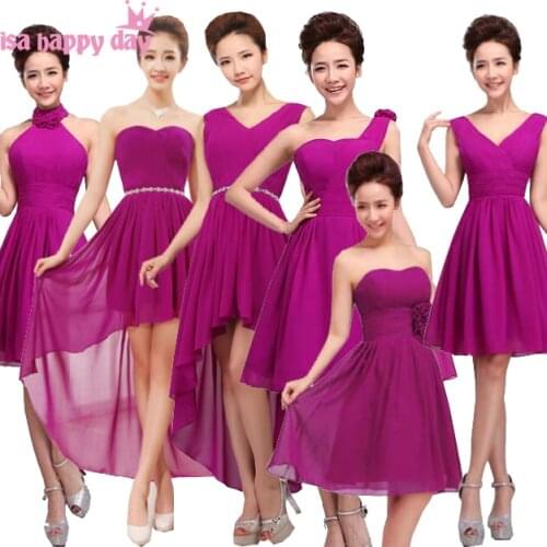 Different styles bridesmaid dressed chiffon a line bridemaid dark purple party dress greece petite best of 2020 dresses