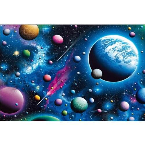 Fantasy universe beautiful sky The wooden puzzle 1000 pieces ersion jigsaw puzzle white card adult childrens educational toys