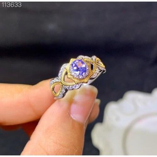 Wedding Best Gift Tanzanite luxury ring ring Free shipping gemstone 925 sterling silver Fine jewelry
