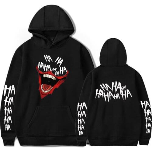 HaHa joker Sweatshirt Hoodie Women/Men Spring Autumn Clothes Harajuku Casual Hoodies sweatshirts Kpop Pullovers Hoody