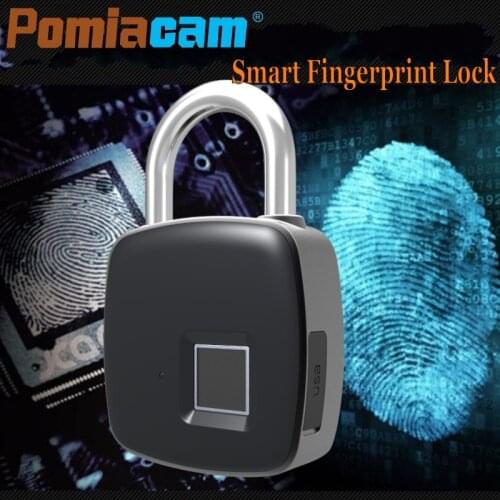2018 Newest Smart Fingerprint Padlock Keyless Fingerprint Lock Unlock P3 Waterproof USB Charging Anti Theft Padlock Door Lock