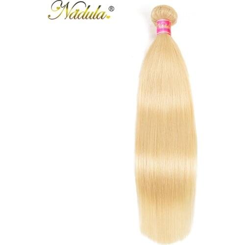 Nadula Hair 613 Blonde Hair One Bundle Straight 100% Human Hair Weaves 10-24inch Blonde Remy Hair Extensions Free Shipping