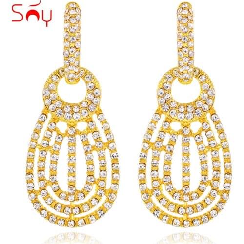 Sunny Jewelry Bohemia Jewelry Earrings For Women Long Drop Dangle Earrings Cubic Zirconia Earrings For Wedding Jewelry Findings