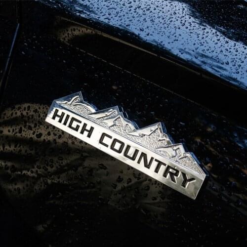 12.4cm HIGH COUNTRY Snow Mountain Trail Rated Bar Badge Chrome Car Styling Car Accessories for JEEP Wrangler Grand Cherokee