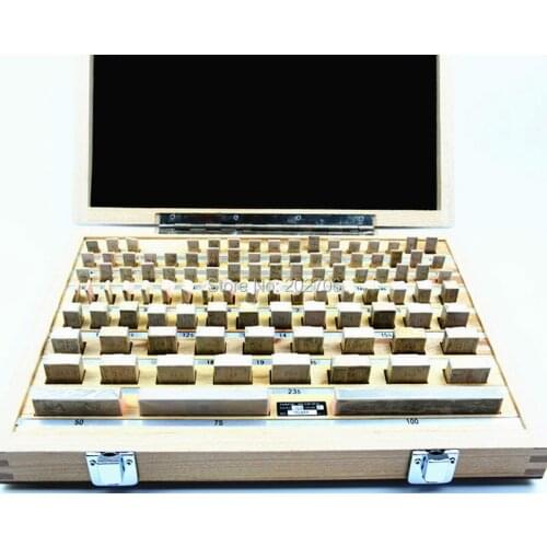 1.005- 100mm 0 grade 103pcs/set Block Gauge inspection measure block set