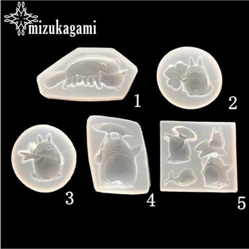 1pcs UV Resin Jewelry Liquid Silicone Mold Cute Cartoon Totoro Resin Charms Molds For DIY Intersperse Decorate Making Toys Molds