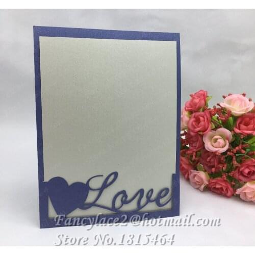 50pcs Laser Cut Hollow Love Invitation Cards Birthday Wedding Party Decoration Paper Craft Wedding Invitation Cards