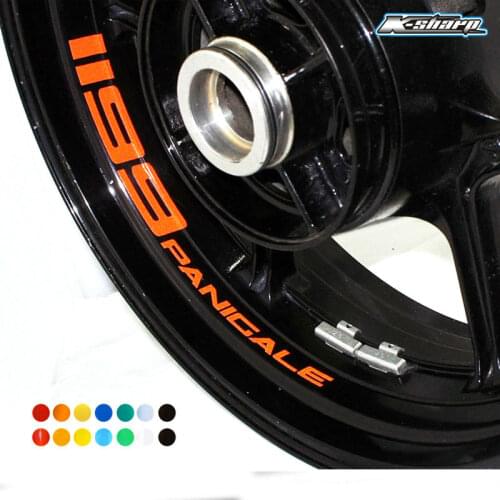 8 X CUSTOM INNER RIM DECALS WHEEL Reflective STICKERS STRIPES For DUCATI 1199 PANICALE