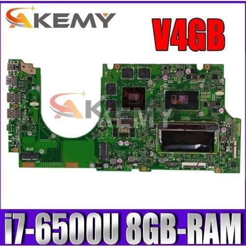 Akemy For Asus UX510UWK UX510UW UX510U U5000U UX510UXK laptop motherboard UX510UW mainboard i7-6500U GTX960M/4GB DDR4-8GB-RAM