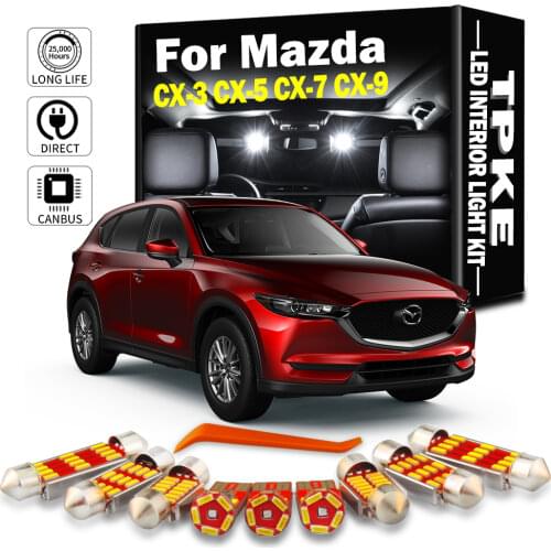 TPKE Canbus Car Accessories LED Interior Light Kit For Mazda CX-3 CX-5 CX-7 CX-9 CX3 CX5 CX7 CX9 Dome Map License Plate Light
