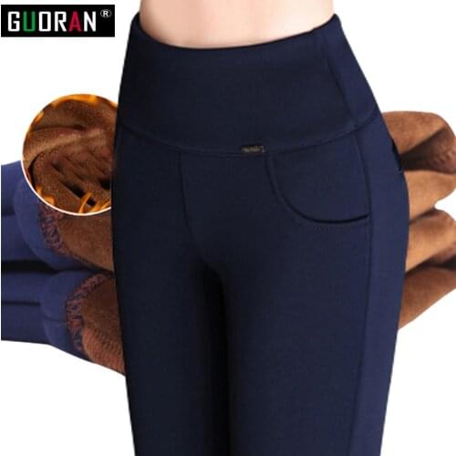 2018 winter warm Women Pencil Pants Candy Color High elasticity Female Skinny pants female trousers Leggings Plus size S-6XL