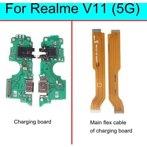For Realme V11 5G USB Charging Dock Port Connector main Microphone Mic Audio jack Board flex cable