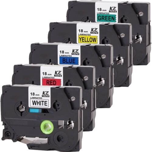 Label World multic TZe label tape label ribbon Compatible for brother P-TOUCH label printer 18mm tze ribbon 1 PACK