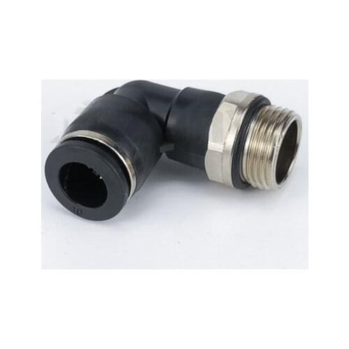GOGO L type 10mm 1/4" BSPP threaded elbow pu hose connector 90 degree PL10-G02 nylon pipe joint pneumatic air fitting