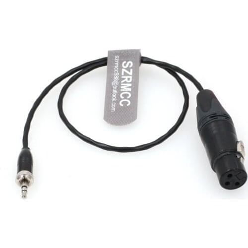 Locking 3.5mm TRS Plug to XLR 3 Pin Female Microphone Cable for Sony UWP-D Series Wireless Transmitter