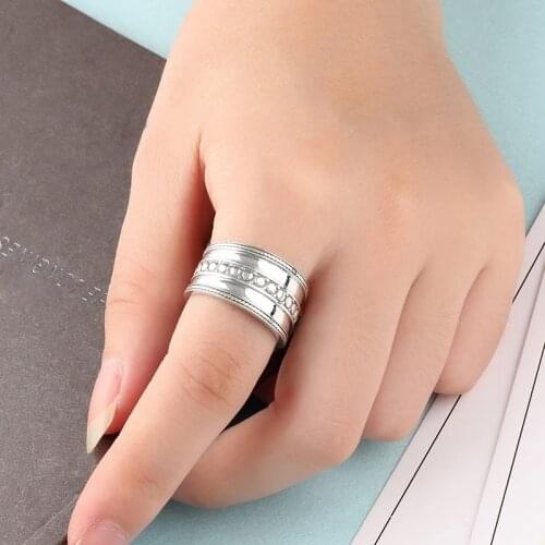 Classic Vintage Women Ring Flower Edge Alloy Wedding Bands Engagement Jewelry For Women Rings Valentine Day Gift