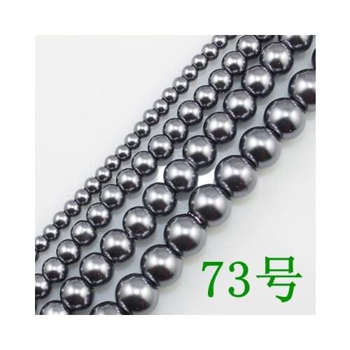 4.6.8.10.12.14mm Gray Wholesale Round Loose Glass Pearl Beads DIY Jewelry Making Accessories GL-33