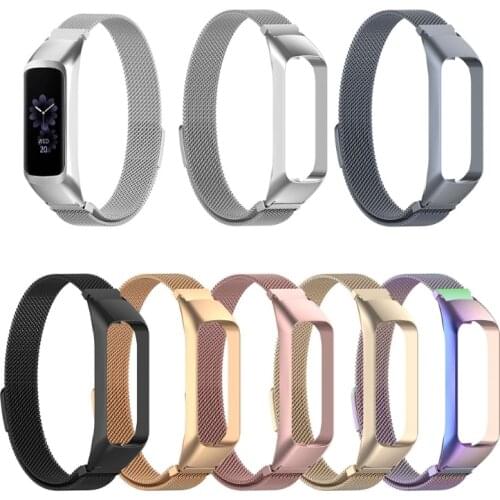 Magnetic Stainless Steel Watch Band Strap for Samsung Galaxy Fit2 SM-R220